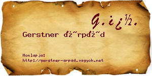 Gerstner Árpád névjegykártya